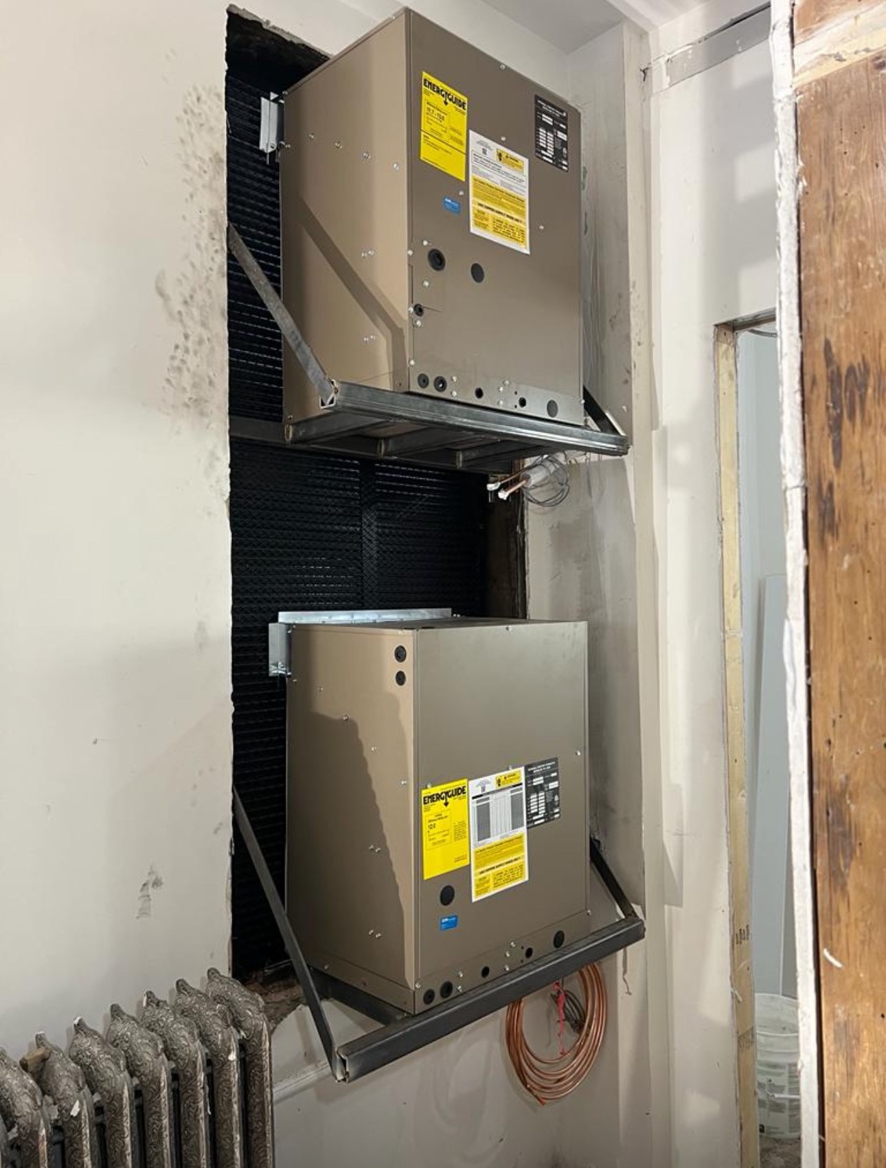 After: HVAC system installation before and after